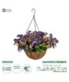 GloboStar® Artificial Garden GERBERA HANGING PLANT 20637 Τεχνητό Κρεμαστό Διακοσμητικό Φυτό Ζέρμπερας Μ40 x Π40 x Y46cm